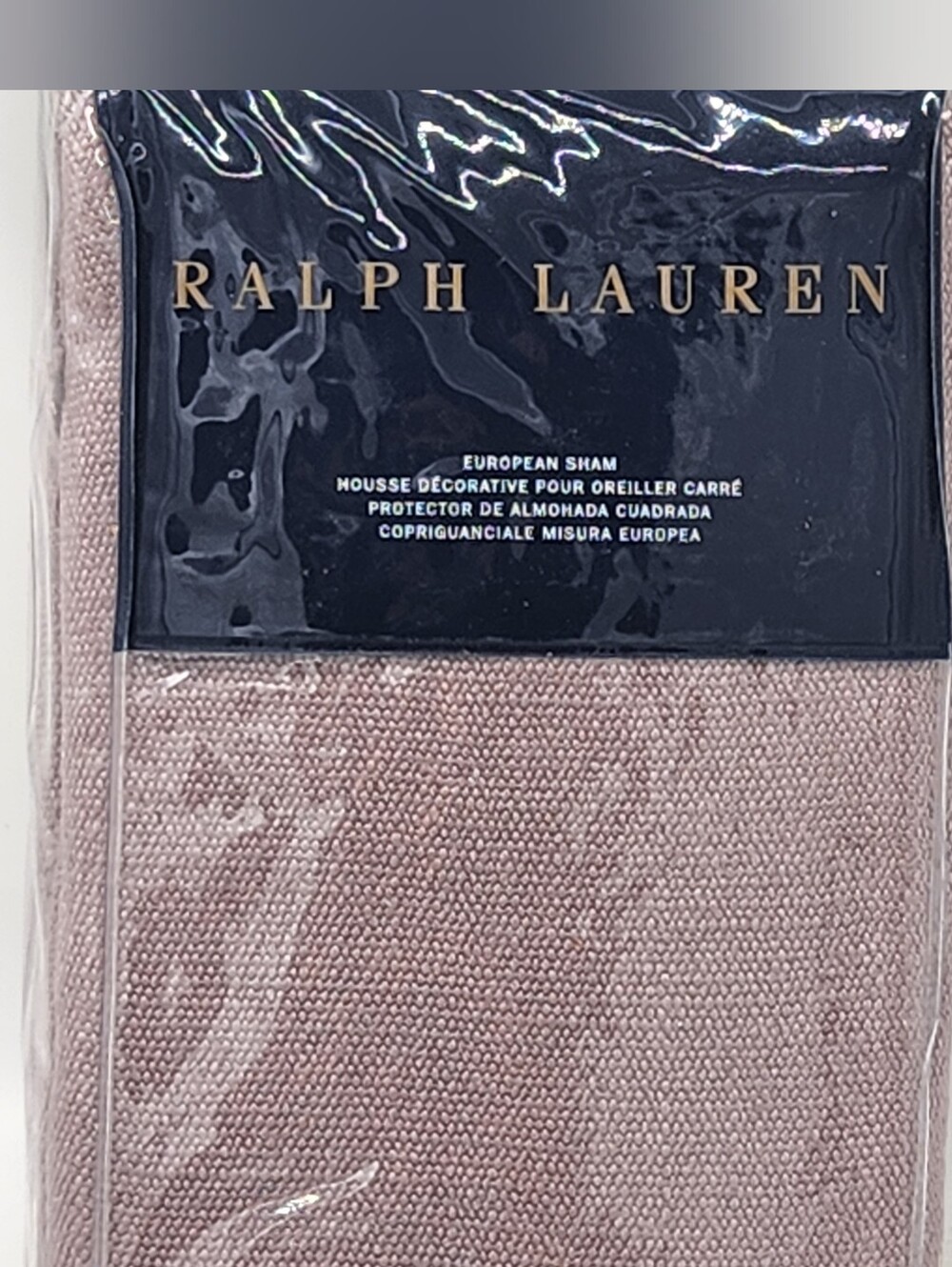 Ralph Lauren Noland Euro Sham 100% Linen Mauve Purple 26x26 NWP